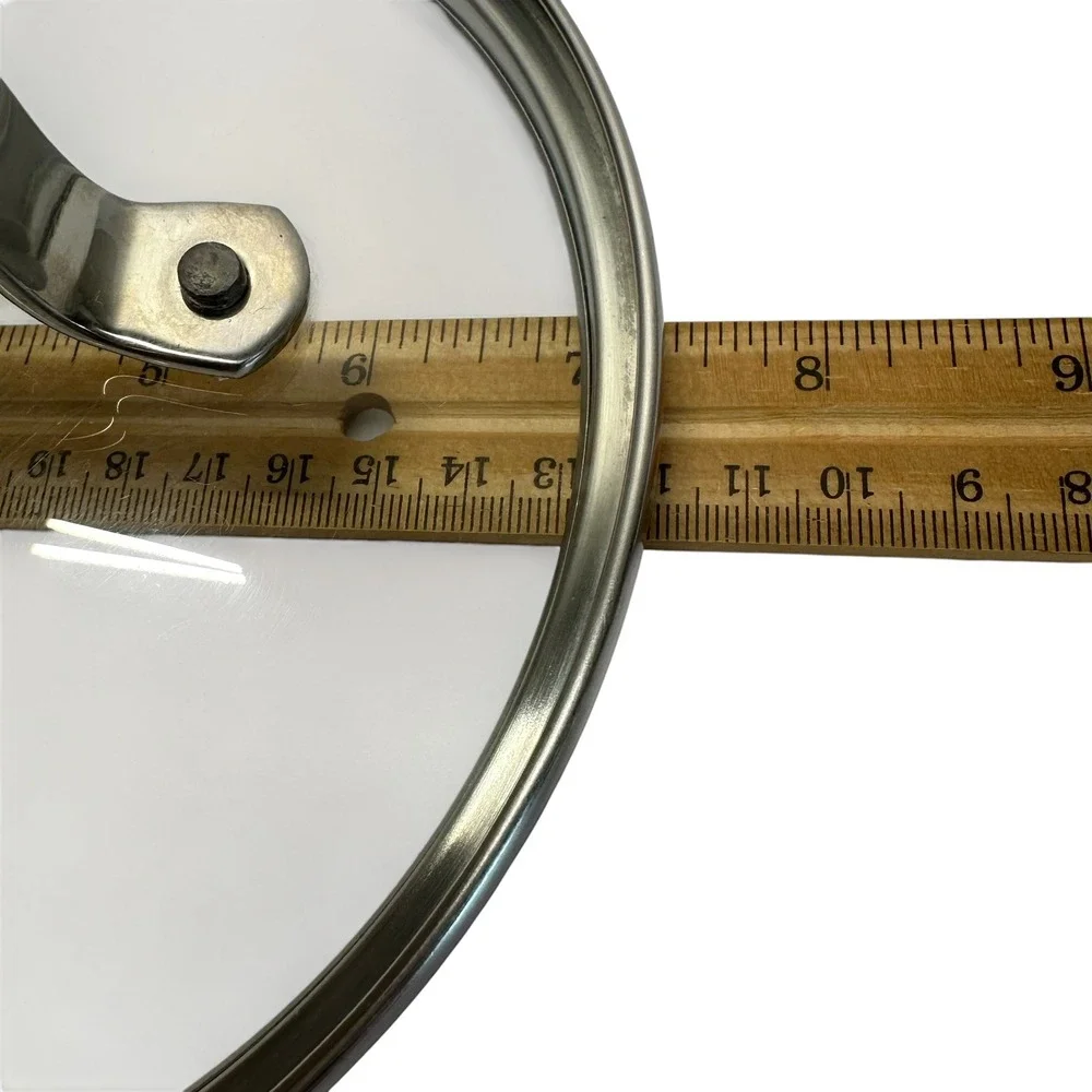 KitchenAid 7 Inch Tempered‎ Glass Replacement Lid Stainless Steel Rim Handle